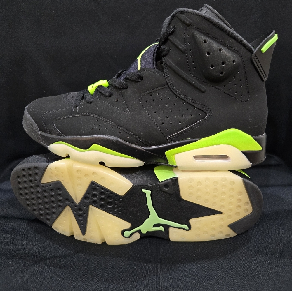 Nike Air Jordan 6 Electric Green Black and Green Sneakers